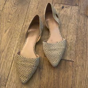 Madewell lizbeth flats in dotted calf hair